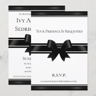 Invitación Boda Blanco Y Negro De Viernes