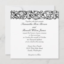 Boda blanco y negro elegante de estilo formal