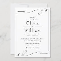 Boda Blanco Y Negro Moderno Elegante