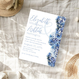 Invitación Boda Blue Bliss Nombres Completos de la Pareja