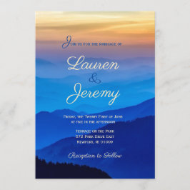 Invitación Boda Blue Mountain y Sunset