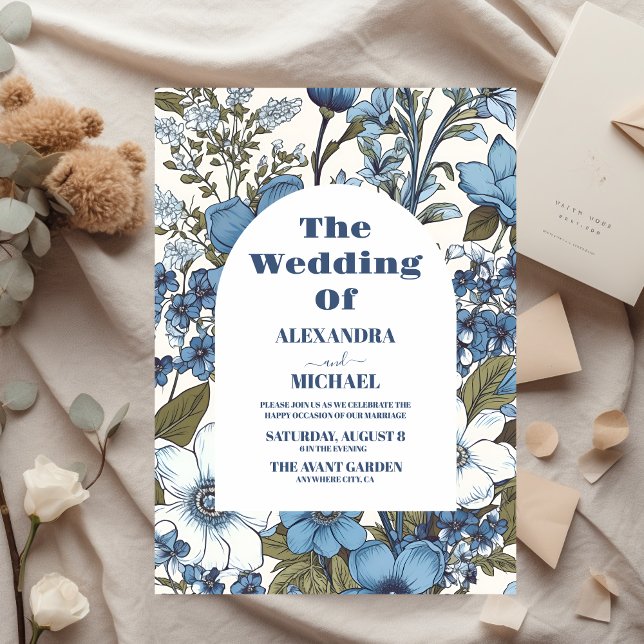 Invitación Boda Blue Periwinkle Wildflowers (Subido por el creador)