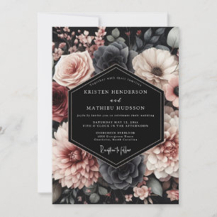 Invitación Boda Blush Noir Chiaroscuro