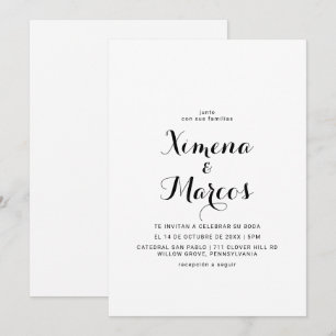 Invitación Boda Boda de caligrafía moderna