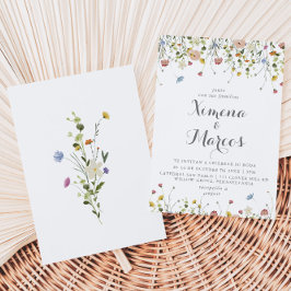 Invitación Boda Boda de Flores Silvestres y Doloridas