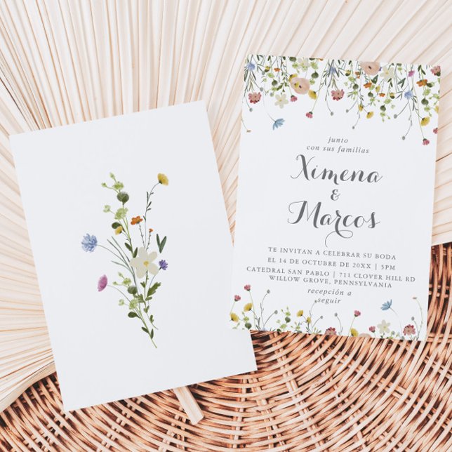 Invitación Boda Boda de Flores Silvestres y Doloridas (Subido por el creador)