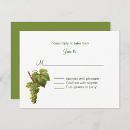 Invitación Boda Boda temática de la bodega de uvas RSVP