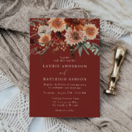 Invitación Boda Bohemia Fall & Summer Floral Terracotta