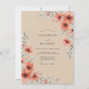 Invitación Boda Bohemia Serena de Terracota
