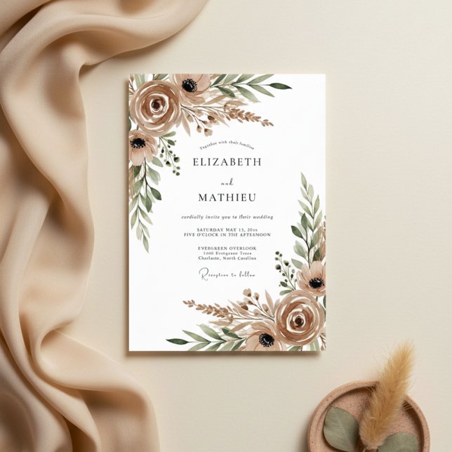 Invitación Boda Bohemia Terrosa (Subido por el creador)