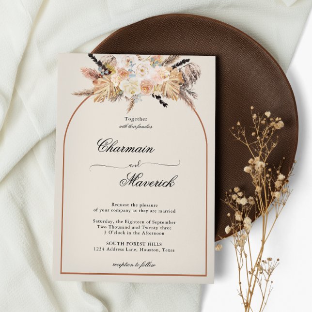 Invitación Boda Bohemian Arch Terracotta (Subido por el creador)
