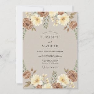 Invitación Boda Bohemiana Cálida de Siena