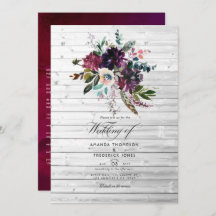 Boda bohemiana floral de Bordo Violet Plum