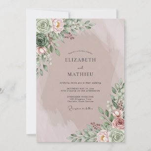 Invitación Boda Bohemiana Soñadora Malva