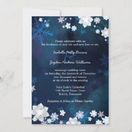 Invitación Boda bohemiano de invierno azul de la Marina