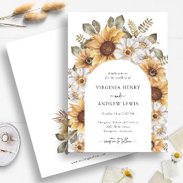 Invitación Boda Bohemio de Girasoles