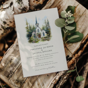 Invitación Boda bohemio de la selva acuática encantada