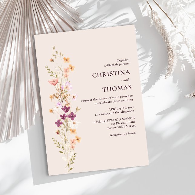 Invitación Boda bohemio floral (Subido por el creador)