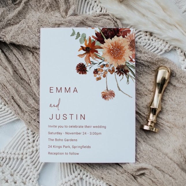 Invitación Boda Bohemio Floral All Seasons (Subido por el creador)