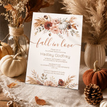 Boda Bohemio Floral Calabaza Otoño en Amor Despedi