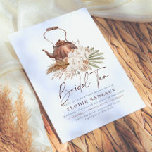 Boda Bohemio Floral Hierba de Pampas Té Moderno De