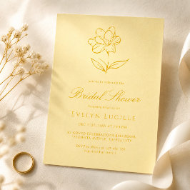 Invitación Boda Bohemio Moderna Amarillo Mantequilla Elegante