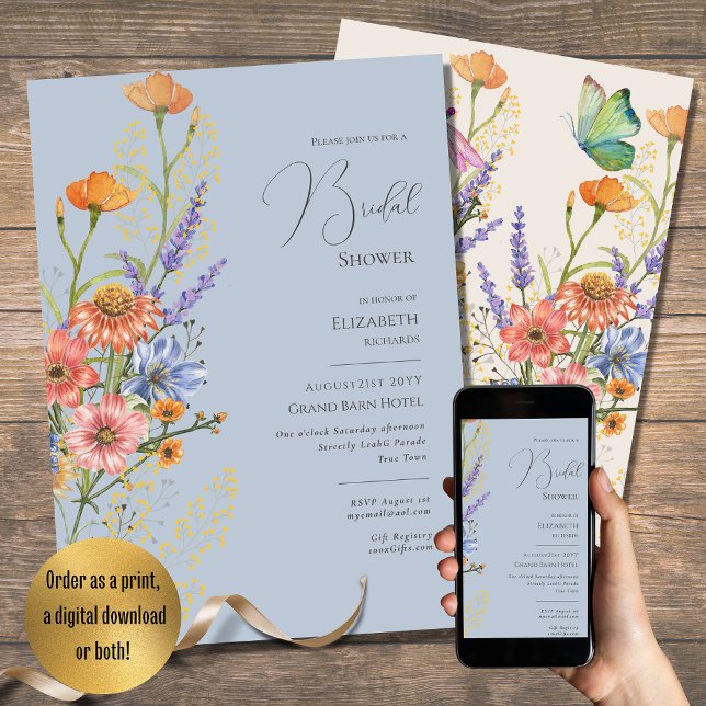 Invitación Boda bohemio Tema Romántico Flores silvestres Boho (Subido por el creador)