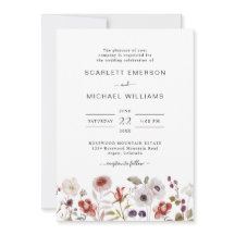 Boda Boho Aquarela Flores Silvestres