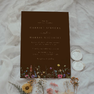 Invitación Boda Boho Colorful Wildflower