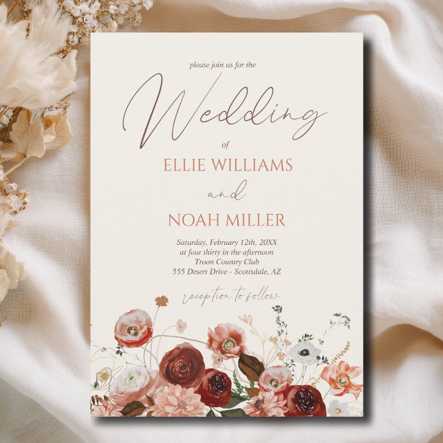 Invitación Boda boho con flores silvestres (Subido por el creador)