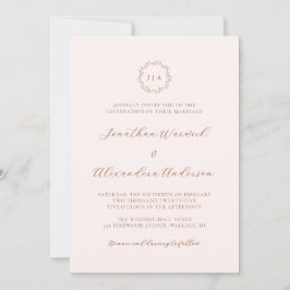Invitación Boda Boho Cream y Terracota de Otoño