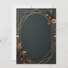 Invitación Boda Boho de Academia Oscura