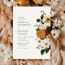 Boda Boho de Flor Silvestre de Otoño