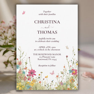Invitación Boda Boho de la acuarela del presupuesto