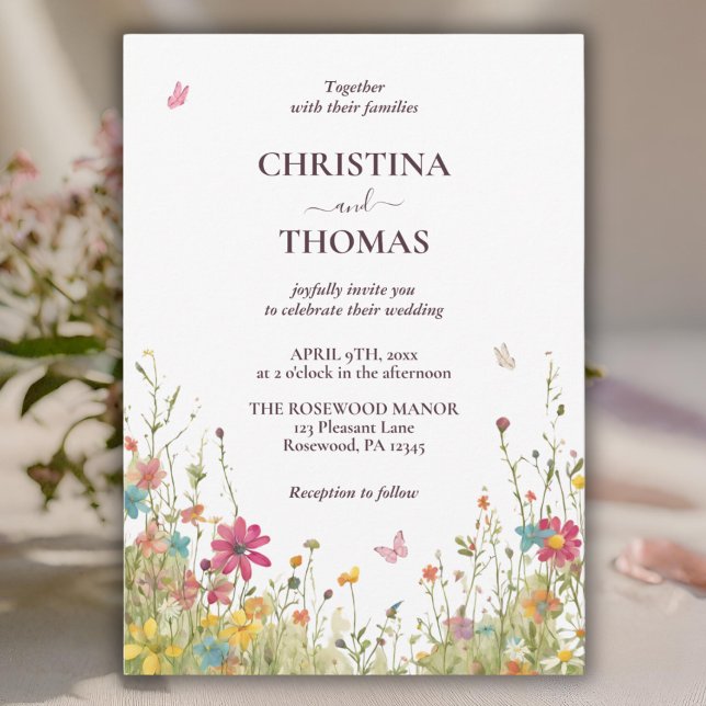 Invitación Boda Boho de la acuarela del presupuesto (Subido por el creador)