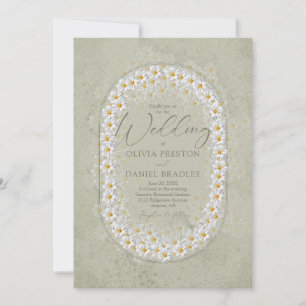 Invitación Boda Boho de Verde Salvia y Gardenias Blancas