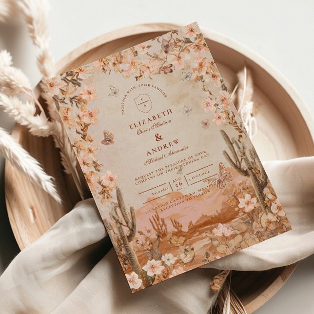 Invitación Boda Boho Desert Sunset Cactus (Subido por el creador)