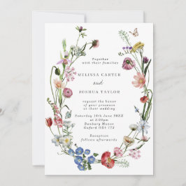 Invitación Boda Boho Dutch Wild Flowers & Butterflies