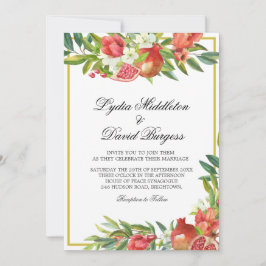 Invitación Boda Boho Elegant Pomegranate