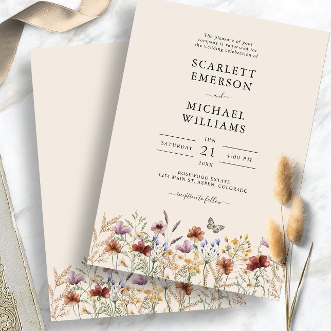 Invitación Boda Boho Elegante (Elegant Boho Wedding Invitation
)