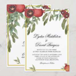 Invitación Boda Boho Elegante Verdor Botánico