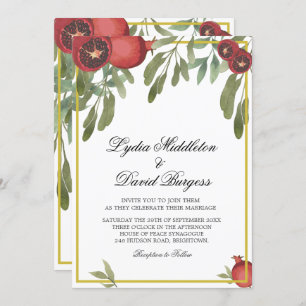 Invitación Boda Boho Elegante Verdor Botánico