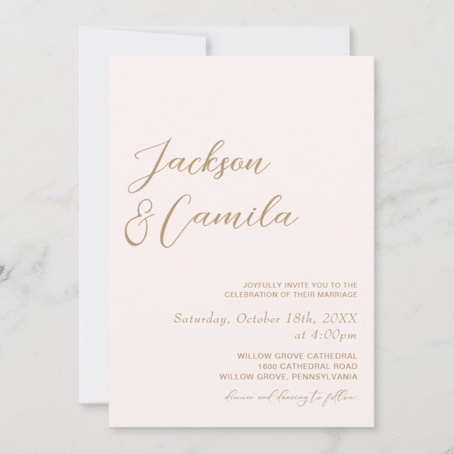 Invitación Boda Boho en la Playa  (Anverso)