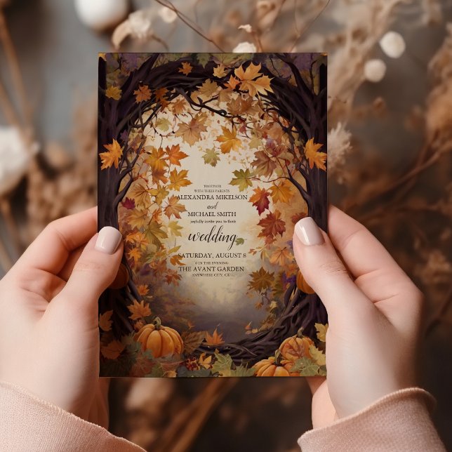 Invitación Boda Boho Floral de calabaza Scrip (Subido por el creador)