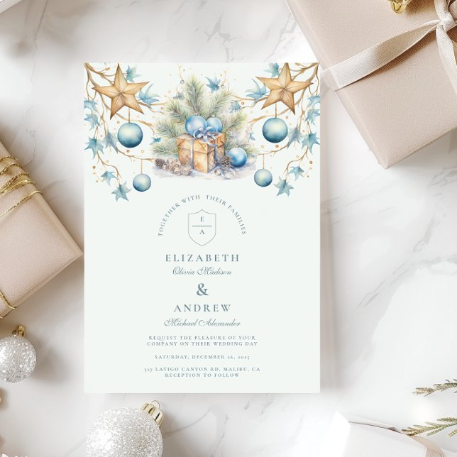 Invitación Boda Boho Frosted Blue Pine (Subido por el creador)