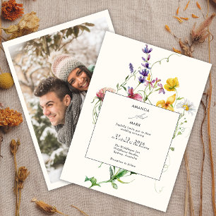 Invitación Boda Boho Moda Spring Wildflowers