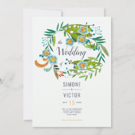 Invitación Boda Boho Moderno Floral Lirio del Valle