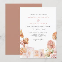 Boda Boho occidental del desierto de las hojas sec