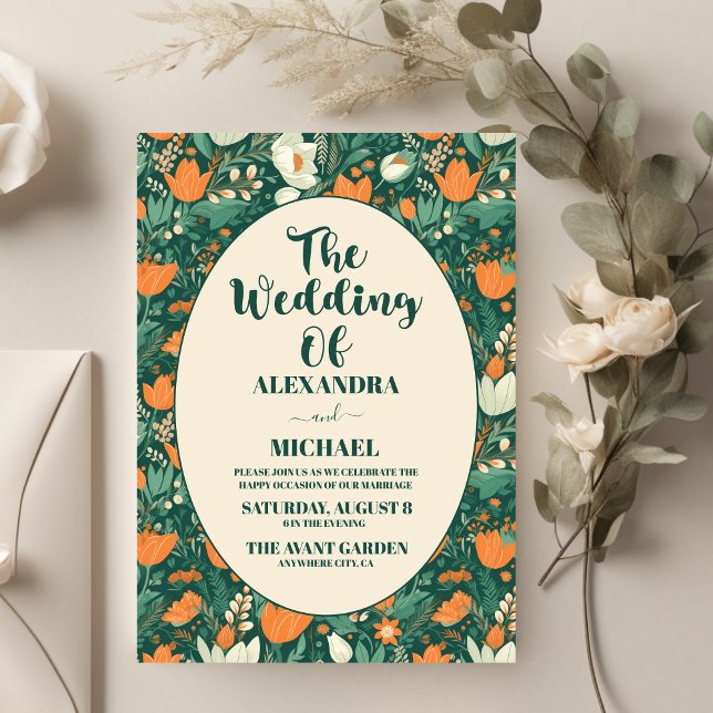 Invitación Boda Boho Retro Floral (Subido por el creador)