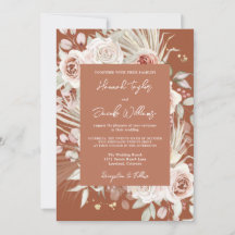 Boda Boho Rustic Floral Terracotta